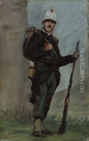 Soldato Oil Painting - Ruggero Panerai