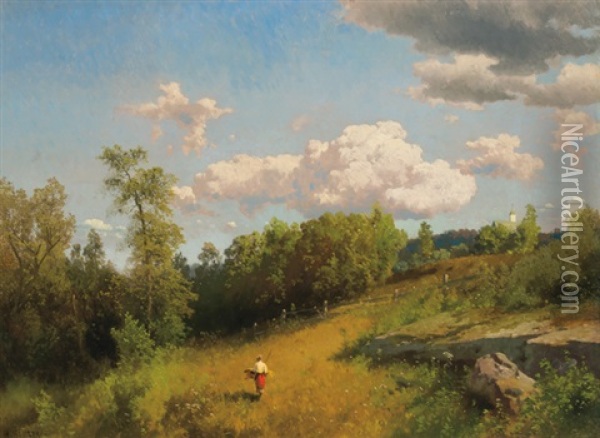 Harvest Landscape Oil Painting - Hermann Herzog