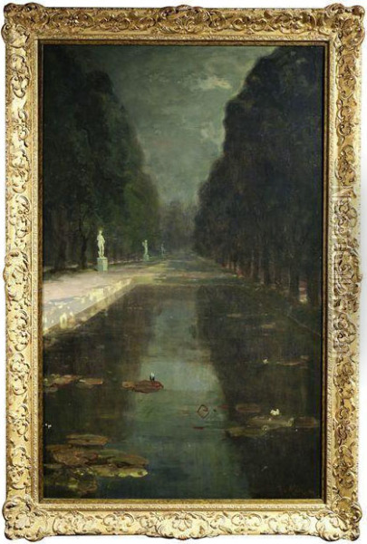 Im Park Des Zarenschlosses Zarskoje Sjelo Oil Painting - Iulii Iul'evich (Julius) Klever