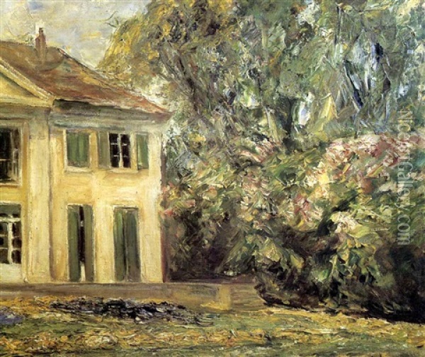 House And Garden Oil Painting - Max Liebermann