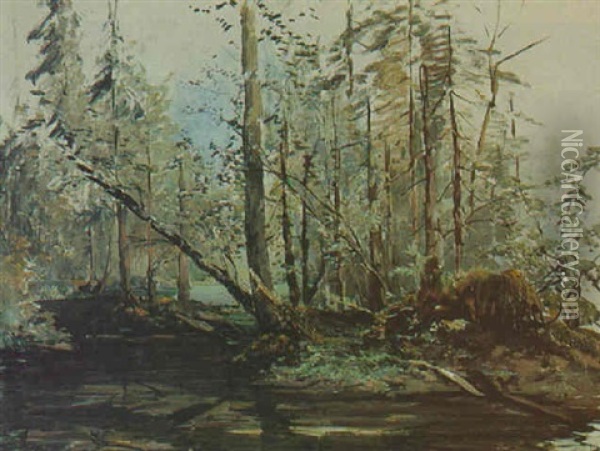 Waldstuck Oil Painting - Carl Kaiser-Herbst