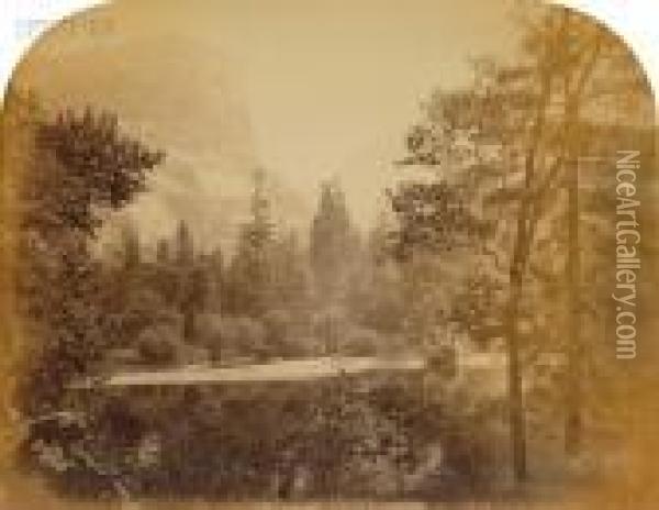 Six Yosemite Valley Landscapes. Oil Painting - Carleton E. Watkins