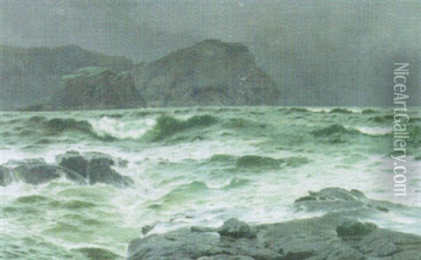 In Bressay Sound, Shetland Oil Painting - John Fraser