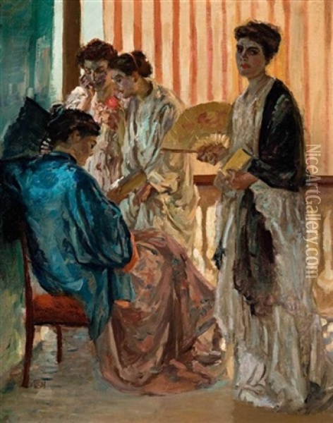The Tiff Oil Painting - Rupert Bunny