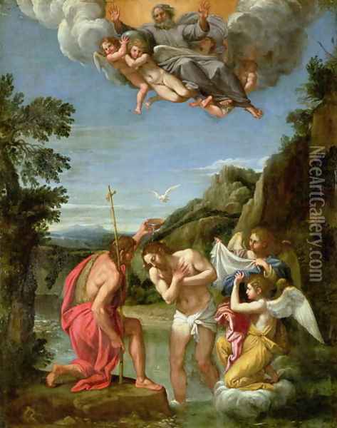 Baptism of Christ Oil Painting - Francesco Albani