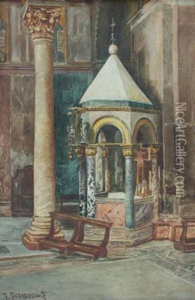 Fonte Battesimale Della Basilica Di San Marco Oil Painting - Alberto Prosdocimi