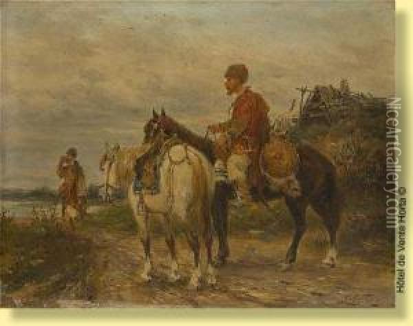 Cavalerie Irreguliere Turque Au Bord Oil Painting - Ludwik Gedlek