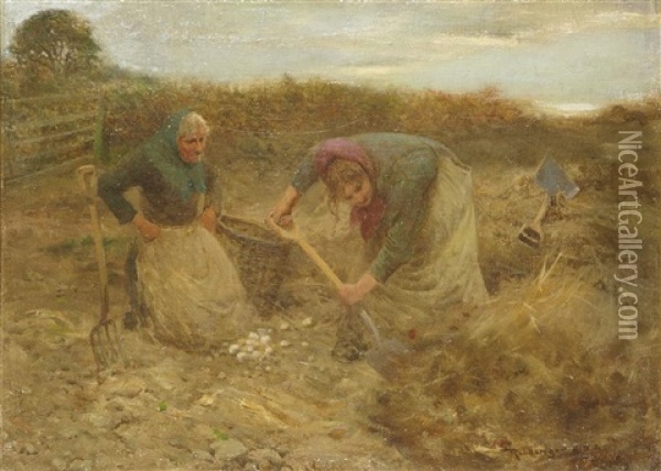 The Potato Harvest Oil Painting - Robert McGregor