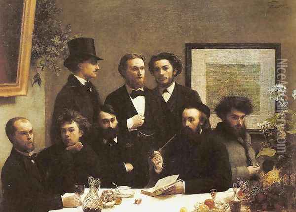 Corner of the Table Oil Painting - Ignace Henri Jean Fantin-Latour