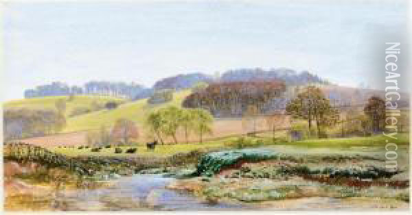 Springtime Near Morden Oil Painting - John Edward Brett