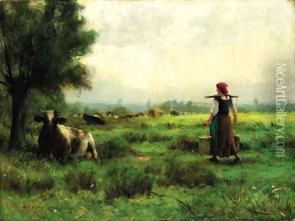 In the fields Oil Painting - Julien Dupre