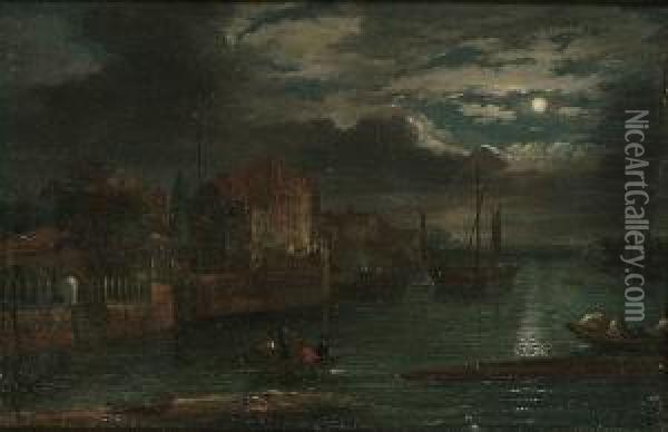 On The Thames Oil Painting - Sebastian Pether