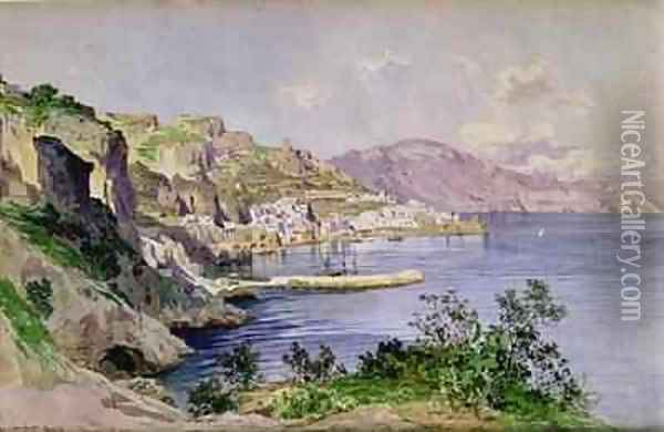Amalfi Oil Painting - Ludwig Hans Fischer