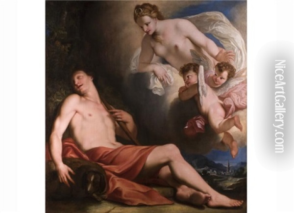 Diana Und Endymion Oil Painting - Antonio Bellucci