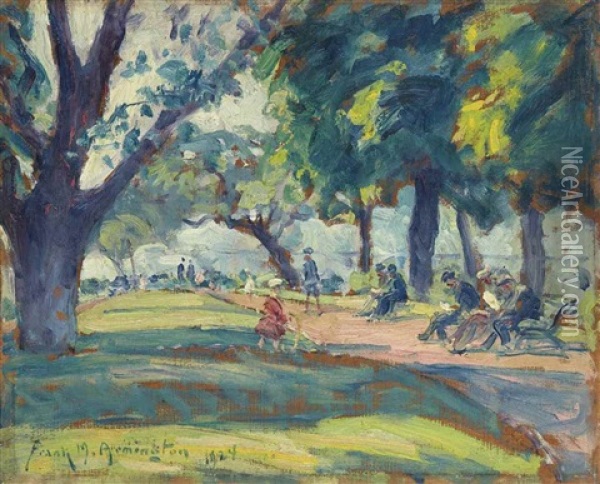 Square Du Vert-galant, Paris Oil Painting - Frank Milton Armington