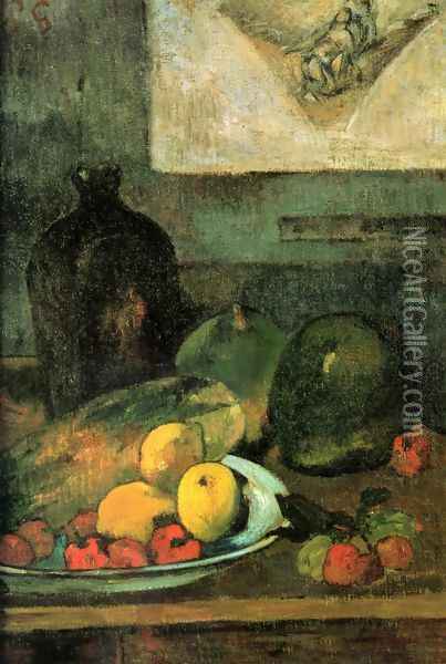 Still life before a pass Oil Painting - Paul Gauguin