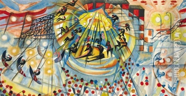 Merry-go-round Oil Painting - Hugo Scheiber