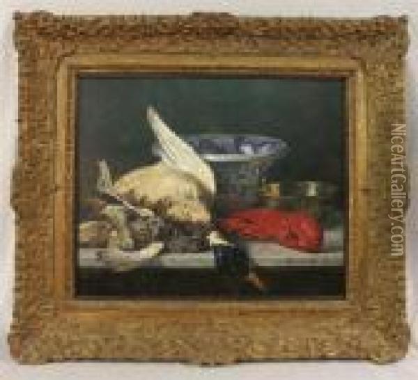 The Feast Oil Painting - Henriette Ronner-Knip