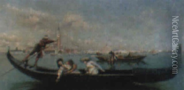 Venise Galante Oil Painting - Francois Brunery