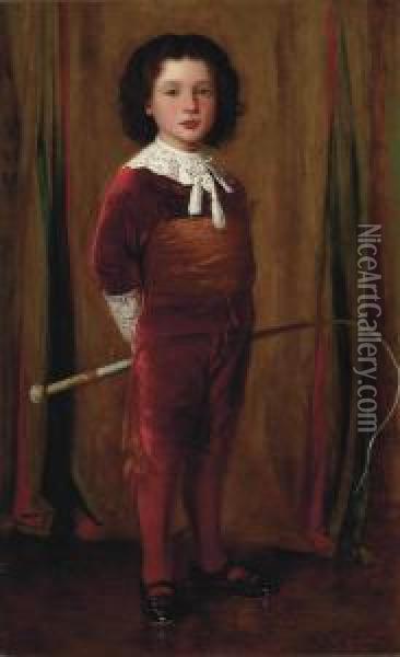 Portrait Of Charles Stewart Mann Oil Painting - James Coutts Michie