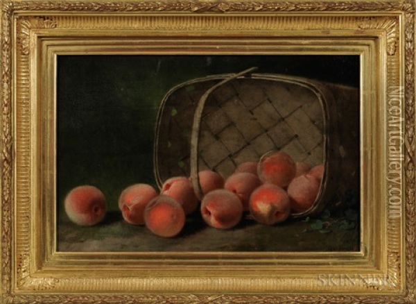 Sill Life With Peaches Oil Painting - George Harvey