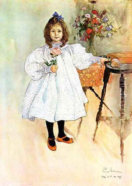 Gladys Oil Painting - Carl Larsson