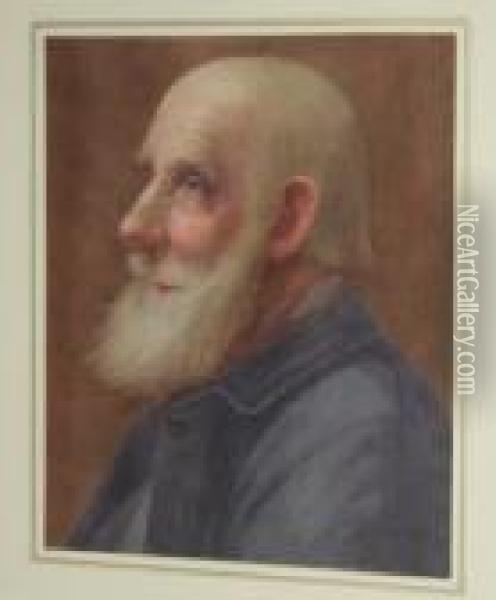 Study Of A Bearded Man Oil Painting - John Wainwright