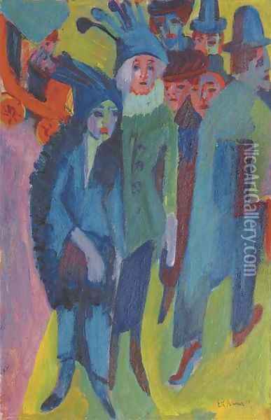 Strassenszene Oil Painting - Ernst Ludwig Kirchner