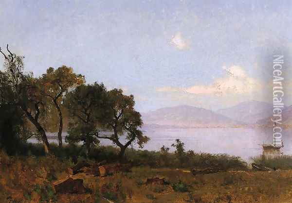 Morning, Clear Lake Oil Painting - Thomas Hill