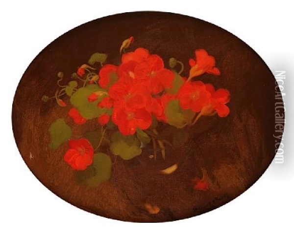 Flowers In A Vase Oil Painting - Stuart James Park