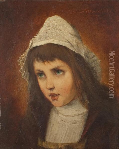 Portrait Eines Jungenmadchens Oil Painting - Edmund Blume