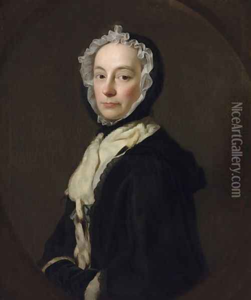 Portrait of Mrs Morris, widow of Colonel Morris of Purcefield Park, 1750 Oil Painting - Allan Ramsay
