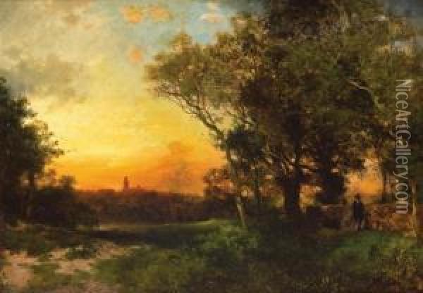 Landscape Near Cuernavaca, Mexico Oil Painting - Thomas Moran