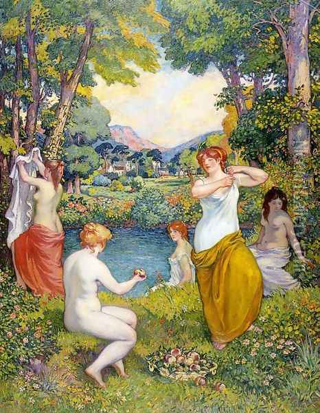 Pond Oil Painting - Georges dEspagnat