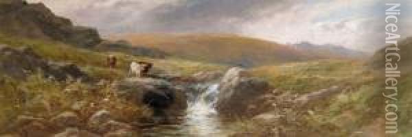 Cattle On The High Moor Oil Painting - George Henry Jenkins