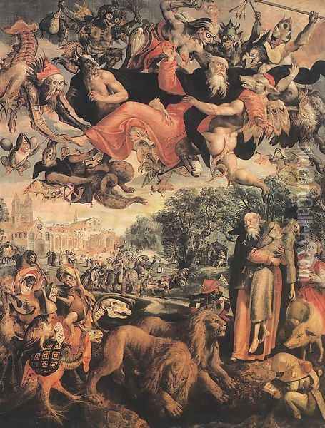 The Temptation of St Antony 1591-94 Oil Painting - Maarten de Vos