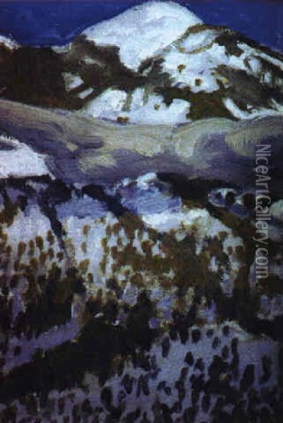 Bergssluttningar Oil Painting - Akseli Valdemar Gallen-Kallela