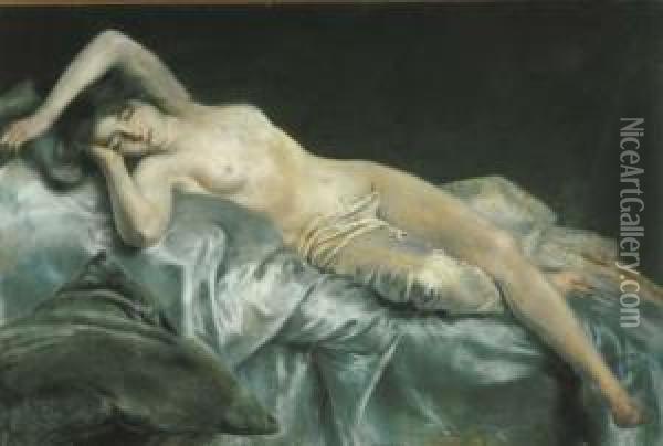 Desnudo Oil Painting - Maximino Pena Y Munoz