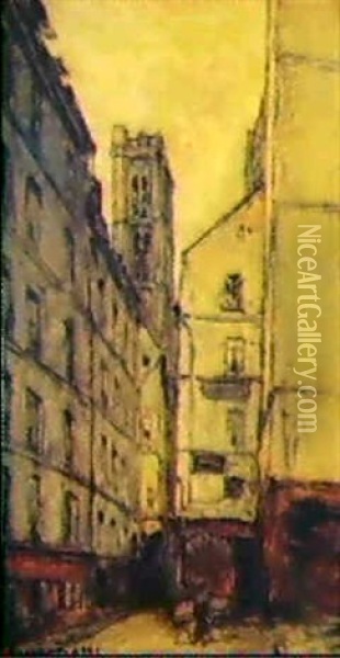 Vieux Quartier De Paris Oil Painting - Frank Myers Boggs