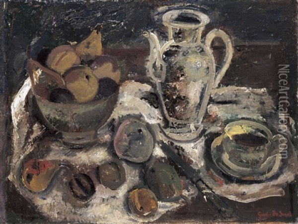 Still Life With Coffeepot Oil Painting - Gustave De Smet