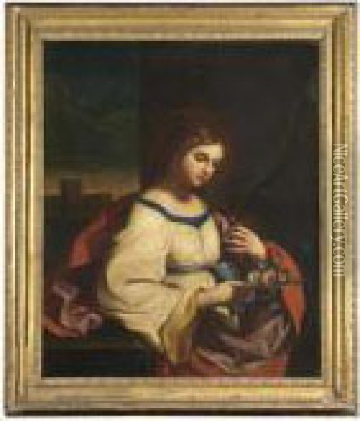 Saint Agatha Oil Painting - Guercino