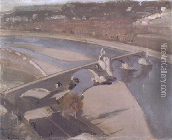 The Bridge, Avignon Oil Painting - William Nicholson