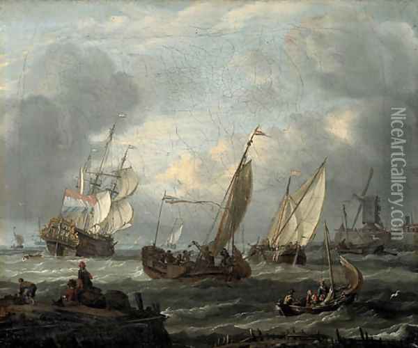 Sailing Oil Painting - Abraham Storck