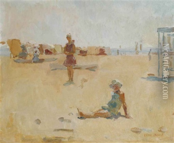 Bathers On The Beach Of Viareggio, Italy Oil Painting - Isaac Israels