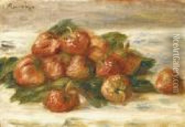 Nature Morte Aux Fraises Oil Painting - Pierre Auguste Renoir