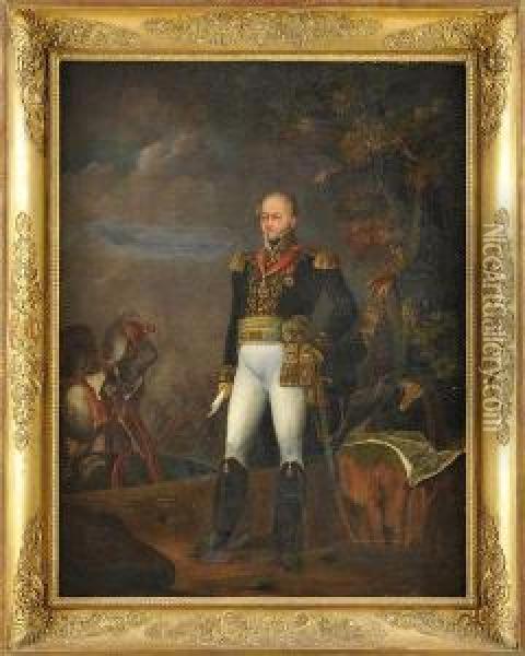 Portrait D'un General De Brigade De Cavalerie Oil Painting - Pierre Laurent Canon