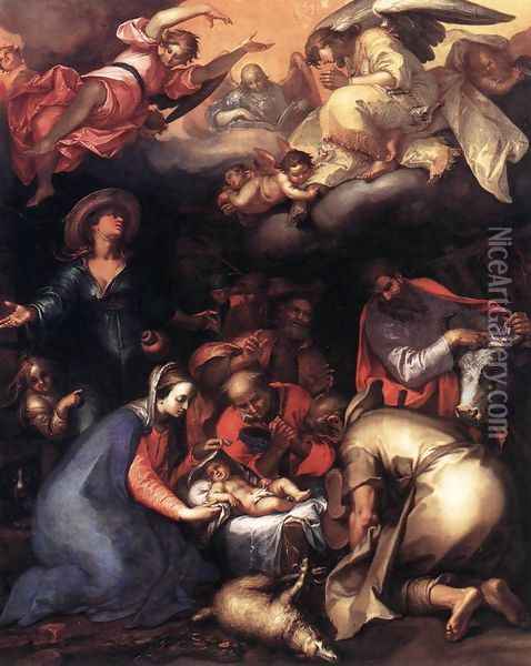 Adoration of the Shepherds 1612 Oil Painting - Abraham Bloemaert
