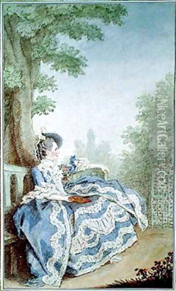 Sophie-Septimanie de Vignerod du Plessis de Richelieu, Comtesse d'Egmont Oil Painting - Louis Carrogis Carmontelle