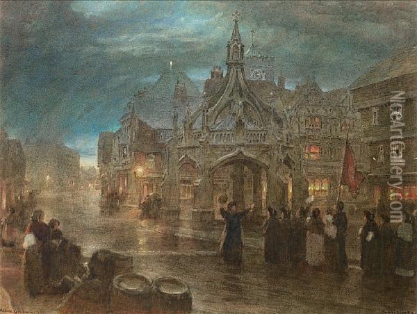 Salisbury Oil Painting - Albert Goodwin