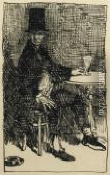 The Absinthe Drinker Oil Painting - Sir William Newenham Montague Orpen